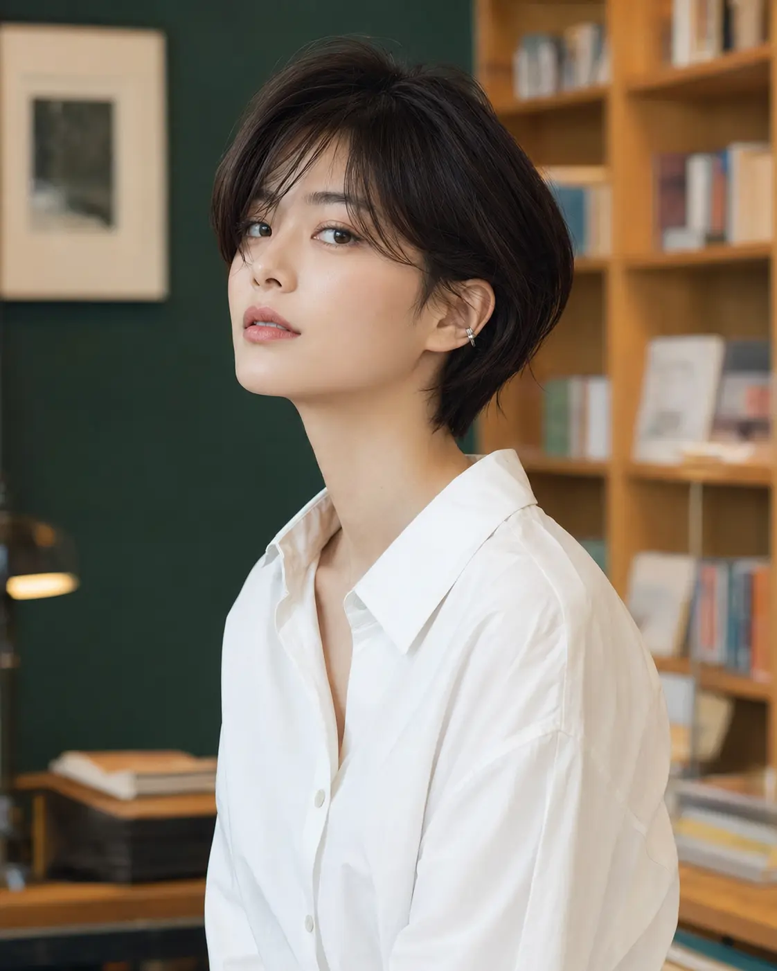 다크 브라운 소프트 빅시 스타일 연출 이미지